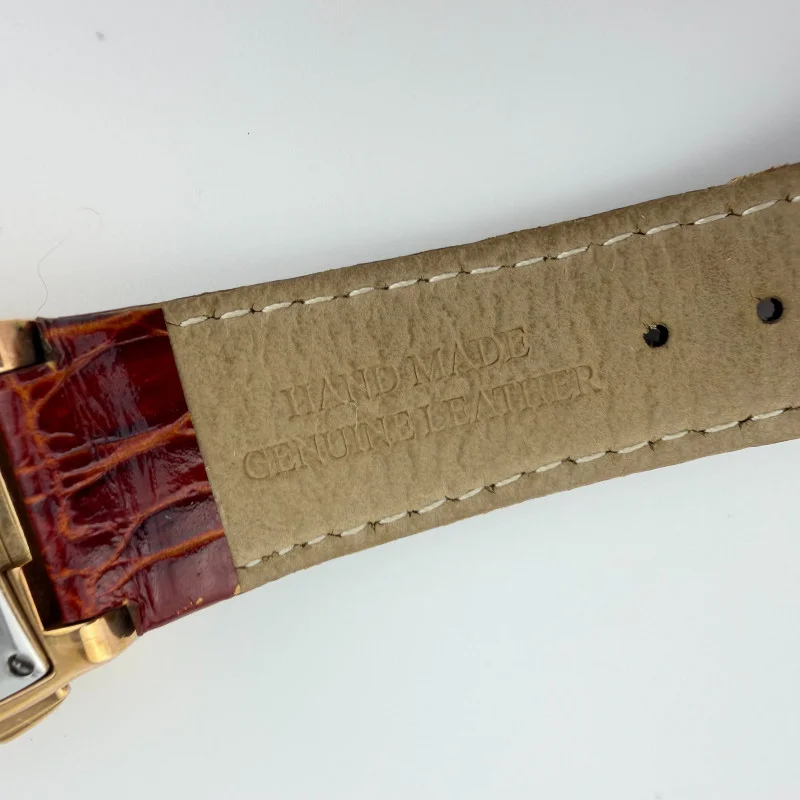 Techno Mania Pink Gold Chronograph Stainless Steel Watch Real Diamonds