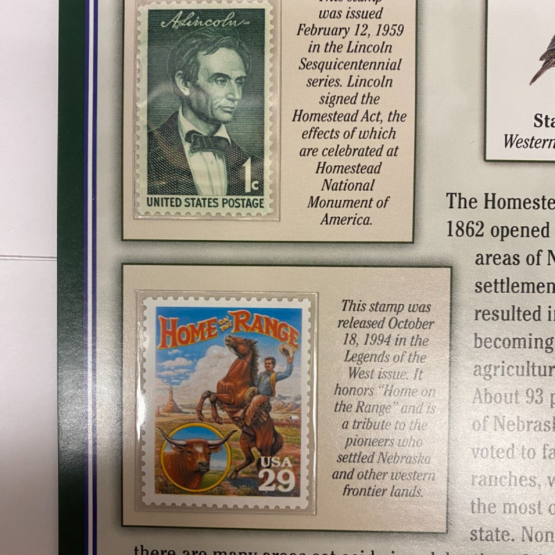 2015 P +D Nebraska Homestead Monumen Quarters + 2 Stamps Placard w/Protector PCS 2015 P +D Nebraska Homestead Monumen Quarters + 2 Stamps Placard w/Protector PCS