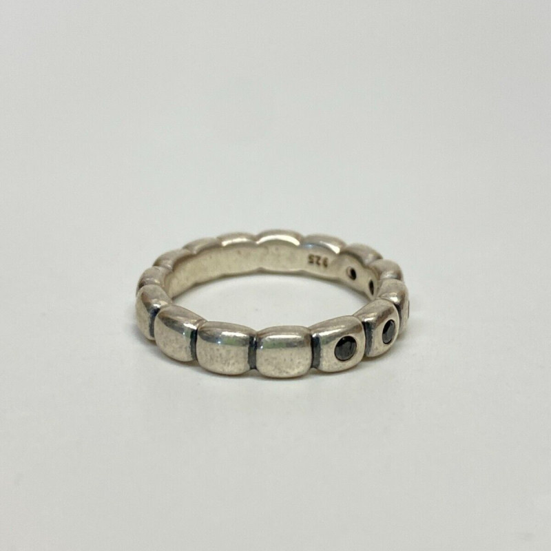 Pandora Band Ring Size 6.5 Black Stone Sterling Silver Pandora Band Ring Size 6.5 Black Stone Sterling Silver