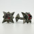 Mid Century Signed Hand Crafted Silver And Garnet Cufflinks