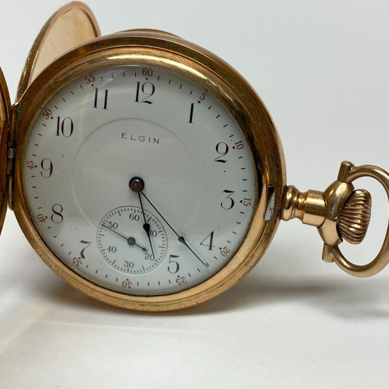 ELGIN GOLD PLATED ANTQUE POCKET WATCH ELGIN 17 Jewels, 50mm ELGIN GOLD PLATED ANTQUE POCKET WATCH ELGIN 17 Jewels, 50mm