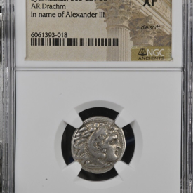 KINGDOM OF THRACE Lysimachus, 305-281 BC  AR Drachm