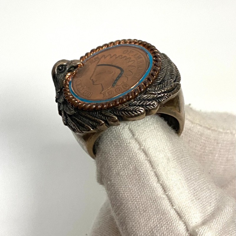 Bradford Exchange Sterling Silver 1906 Indian Head Penny Men's Ring 10 Bradford Exchange Sterling Silver 1906 Indian Head Penny Men's Ring 10