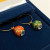 Faberge Egg Wine Glass Charms: Set of Six in Velvet Case - EXCELLENT CONDITION!