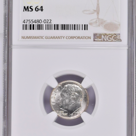 1964 D NGC DIME POINTED 9 10 C DD0 MS 64