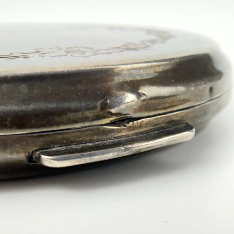Vintage Sterling Silver Ladies Mirrored Compact Mexico Signed Diana
