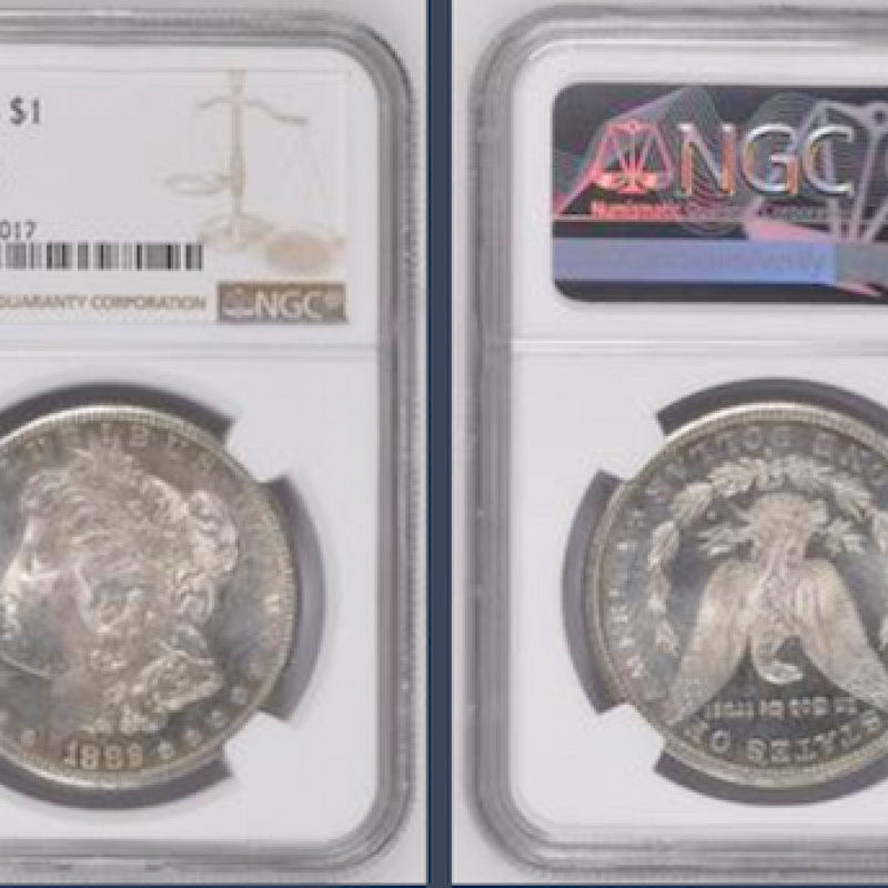 NGC 1882 S $1 MS 62 MORGAN DOLLAR