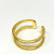 Yellow Gold Plated Double Band Cubic Zirconia .925 Silver Ring Sizes 8 Yellow Gold Plated Double Band Cubic Zirconia .925 Silver Ring Sizes 8
