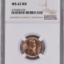 NGC MS 62 RD 1957 D LINCOLN WHEAT PENNY 1C (ERROR 9 & 5)