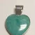 925 SS Heart Turquoise Center Stone Necklace Pendent Made in China