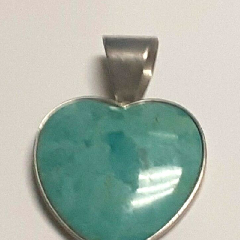 925 SS Heart Turquoise Center Stone Necklace Pendent Made in China 925 SS Heart Turquoise Center Stone Necklace Pendent Made in China