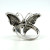 Gorgeous Sterling Silver 925 Butterfly Ring with Pave CZ Stones, Size 6