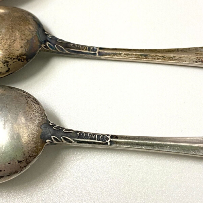 Set Of 6 Antique German 800 Silver Spoons Set Of 6 Antique German 800 Silver Spoons