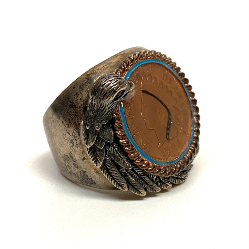 Bradford Exchange Sterling Silver 1906 Indian Head Penny Men's Ring 10 Bradford Exchange Sterling Silver 1906 Indian Head Penny Men's Ring 10