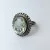 925 Sterling Silver Cut Peridot Oval Statement Designer Ring, Sz 6.75