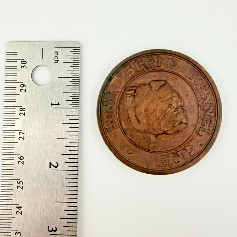 LONG ISLAND KENNEL CLUB AWARDED TO FROST SHEEPSHEAD BAY 1920 BRONZE MEDAL -2"