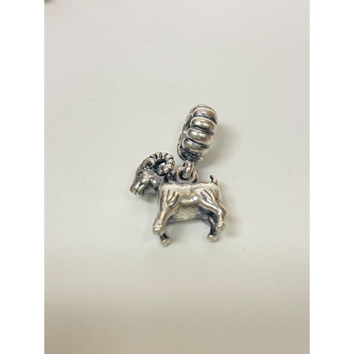 Pandora 925 silver #791098 Ram Dangle Slide Bead Charm