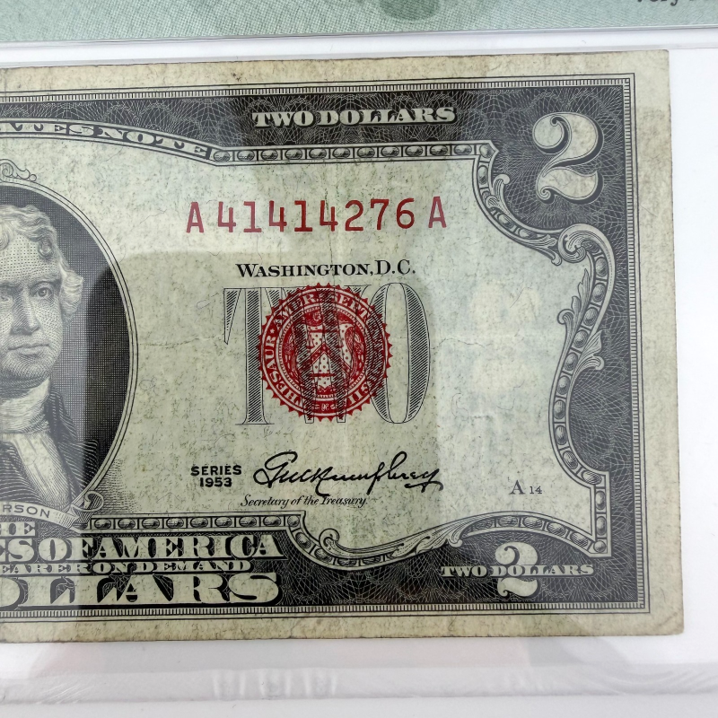 1953 $2 Legal Tender Note Fr. 1509 AA Block PMG 30 VF Priest/Humphrey A41414276A