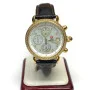 MICHALE DIAMOND BEZEL WITH ORIGYN LEATHER BAND WATCH 36mm