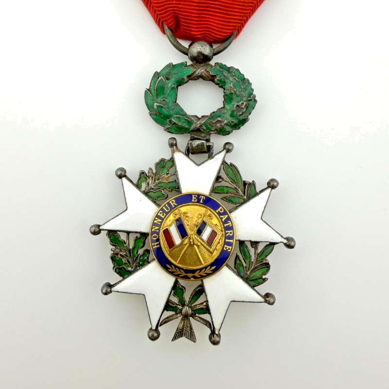 WW1 French Legion of Honor Medal Original Vintage Decoration Enamel with Ribbon