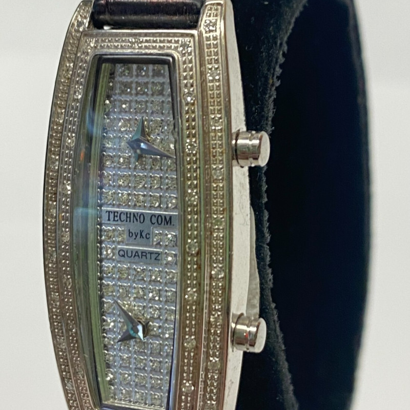 TECHNO COM BY KC Diamond Watch Japan Unusual Shape Pink Ladies Watch