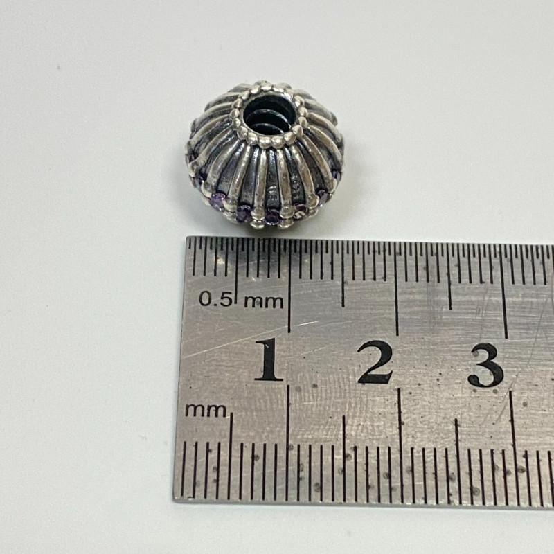 Authentic Pandora Silver Large Purple CZ Show Stopper XL Bead SPECIAL! Authentic Pandora Silver Large Purple CZ Show Stopper XL Bead SPECIAL!