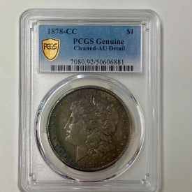 1878-CC PCGS Genuine S1 Cleaned-AU Detail Coin