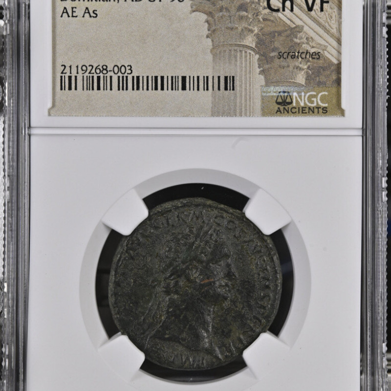 ROMAN EMPIRE DOMITIAN AD 81-96 AE As ROMAN EMPIRE DOMITIAN AD 81-96 AE As