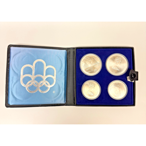 1976 Montreal Olympics Series II Ancient Olympia 4-Coin Sterling Silver Set Cana 1976 Montreal Olympics Series II Ancient Olympia 4-Coin Sterling Silver Set Cana