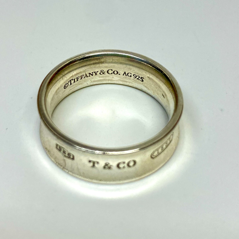 Tiffany & Co. 1837 Wide Ring in Sterling Silver Concave Band - Size 7.5
