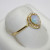 Shashi Sterling Silver Mother Pearl With White Sapphire Women's Ring Size 6.5 Shashi Sterling Silver Mother Pearl With White Sapphire Women's Ring Size 6.5