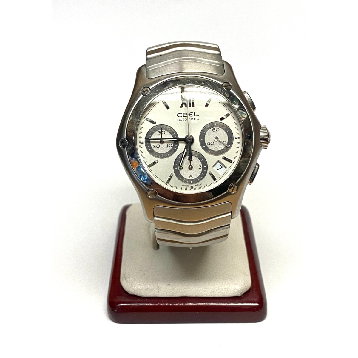 Ebel Classic Wave Senior Chrono Automatic Men Watch 40mm STAINLESS Steel