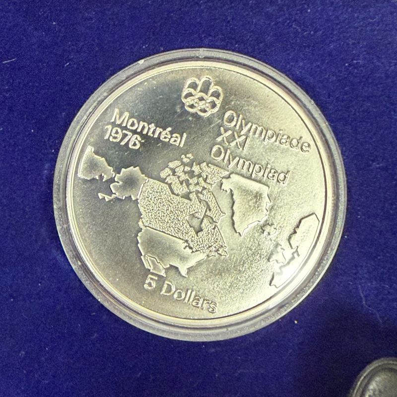 1976 Montreal Olympics Series I Géographie 4-Coin Sterling Silver Set Canada RCM