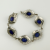 Blue Sodalite & Marcasite Bracelet 925 Sterling Silver PAJ China