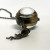 Retro Steampunk Quartz Pocket Watch Black/Bronze Dial Ball Necklace Chain Gifts