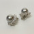 Silver Clip-On Earrings CZ and Faux Perl