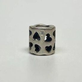 Authentic Pandora Charm Tunnel of Love Sterling Silver Bead #790275CZ
