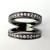 Black Rhodium 925 Silver Cubic Zirconia Half Eternity Band Ring Sz 6
