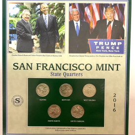 Limited-edition commemorative State Quarters, issued 2016. Brilliant condition