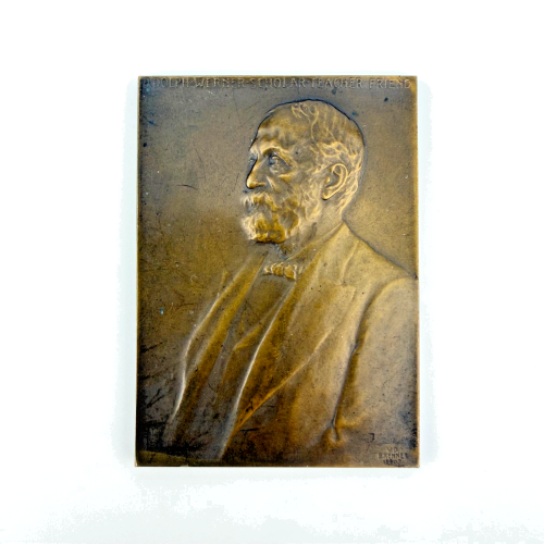 Bronze plaque with Professor Adolph Werner, Artist: Victor David Brenner, 1907