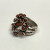 Vintage Designed Coral Stones & Diamond  Sterling Silver 925   Woman Ring Size 7