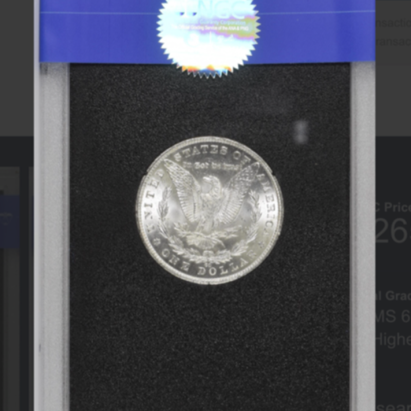 1882-CC $1 GSA Morgan Silver Dollar MS61 NGC with Box