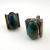 Vintage Israel Sterling Silver Blue Green King Solomon Eilat Stone Cufflinks