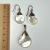 Mother of Pearl Petal Silver Bohemian Seth Earrings and Pendant