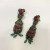 Antique Handmade Necklace and Earrings Diamond Tourmaline Ruby Emerald Sapphire Antique Handmade Necklace and Earrings Diamond Tourmaline Ruby Emerald Sapphire