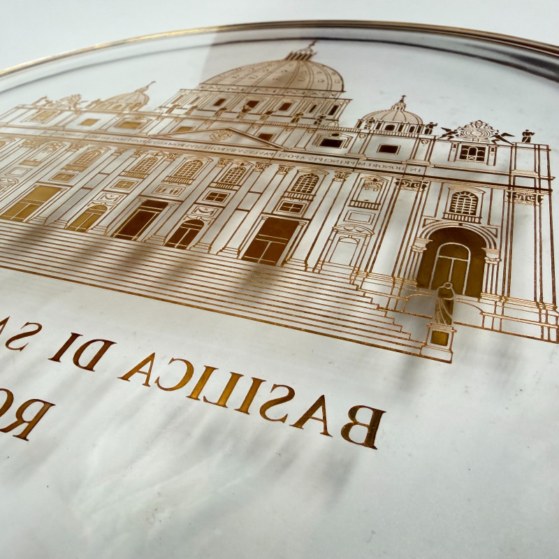 Vintage Orrefors Crystal Sweden Basilica di San Pietro Limited Edition Plate