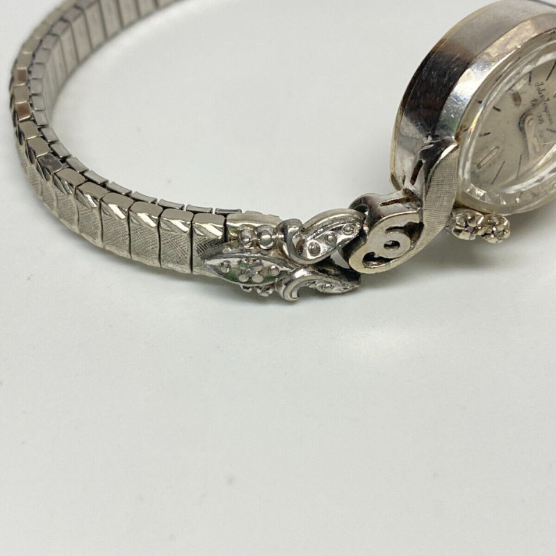 Vintage Jules Jurgensen Ladies 14K White Gold And Diamonds Vintage Jules Jurgensen Ladies 14K White Gold And Diamonds