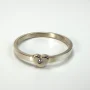 Tiffany & Co. Sterling Silver Paloma Picasso Diamond Modern Heart Ring Size 7