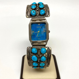 Sterling Silver and Turquoise Arenix Watch Japan Movement