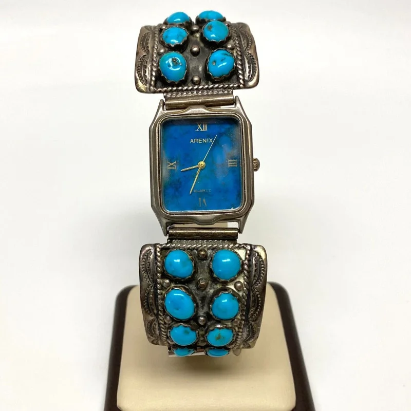 Sterling Silver and Turquoise Arenix Watch Japan Movement